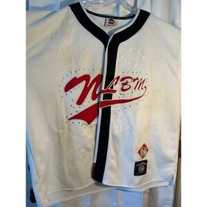 NLBM Negro League Baseball Museum Jersey 5XL White‎ Red Studded Logos